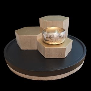 Vintage Engraved domed cuff bracelet. Victorian art jewelry.